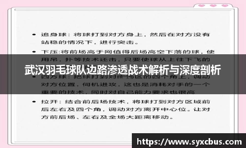 武汉羽毛球队边路渗透战术解析与深度剖析