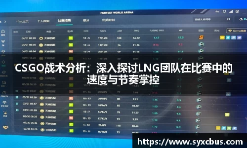 CSGO战术分析：深入探讨LNG团队在比赛中的速度与节奏掌控