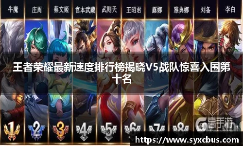 王者荣耀最新速度排行榜揭晓V5战队惊喜入围第十名